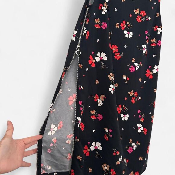 ModCloth Twee Floral Shift Dress – Full Side Zipper & Shoulder Zip Detail XS - Picture 6 of 7